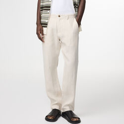Theo Linen 1454 Trousers, oat, NN.07