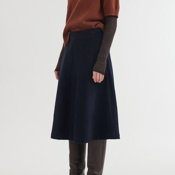Millu Skirt, india ink, Basic Apparel