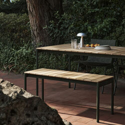 Ville AV26 Outdoor Dining Table, bronze green, &Tradition