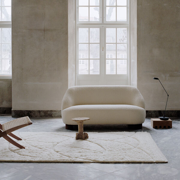 Lineal Sweep Rug, white, Linie Design