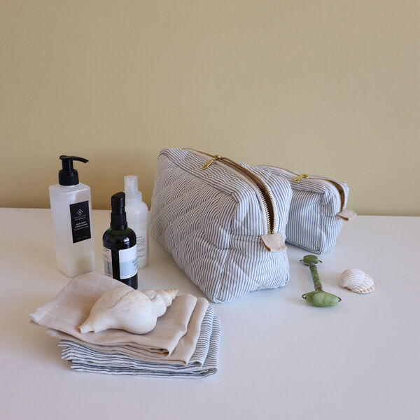 Toilettentasche, classic stripes blue/praline2er-Pack Toilettentasche, classic stripes blue/praline2er-Pack, Cam Cam Copenhagen