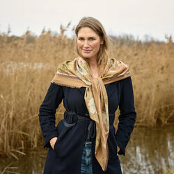 LIVING GARDEN scarf, camel, Bella Ballou