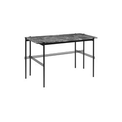 TS Schreibtisch, grauer Emperador-Marmor/schwarz, GUBI