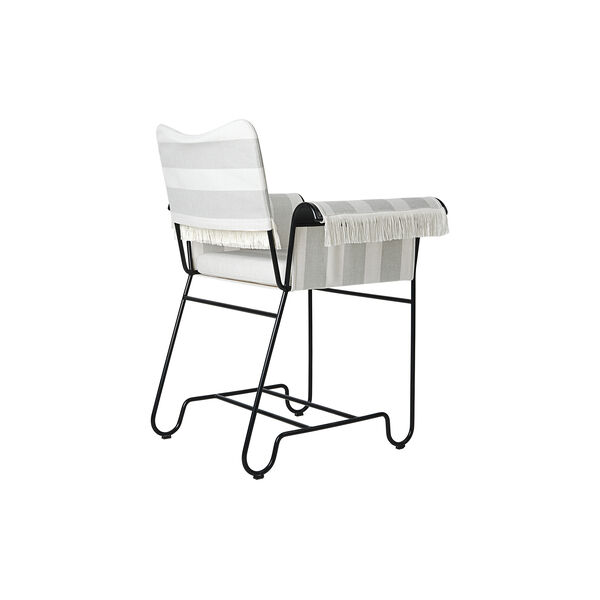 Tropique Esszimmerstuhl mit Fransen, Leslie Stripe Limonta 20/klassisches Schwarz, GUBI