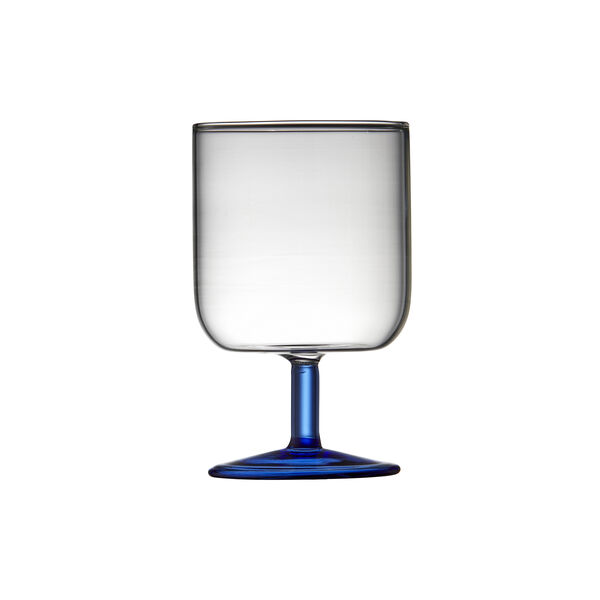 Torino Wine Glass 2 pcs, clear/blue, Lyngby Glas