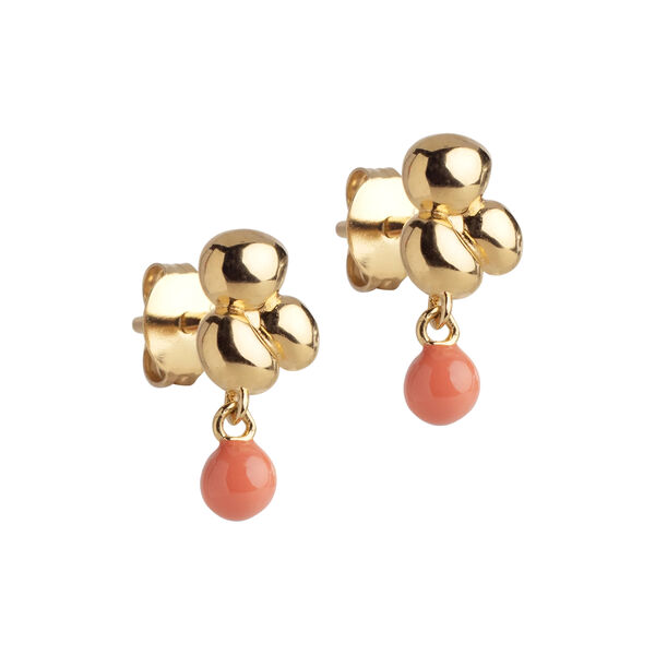 Nara Ball earrings, light coral, ENAMEL Copenhagen