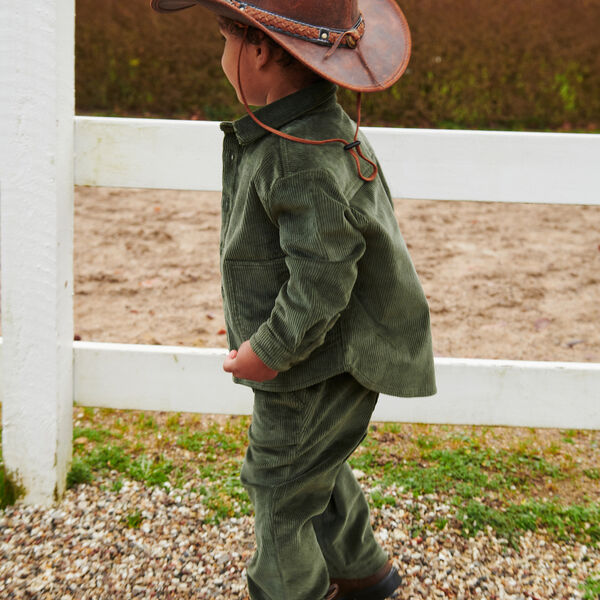 Cordhose mit verstellbarem Bund, dark green, Copenhagen Colors Organics