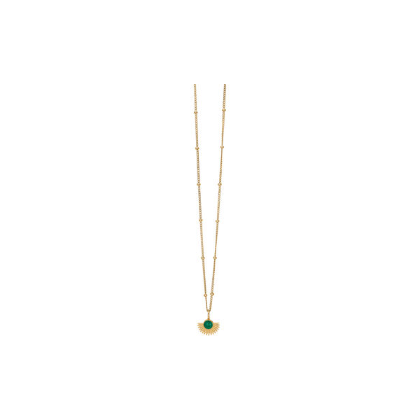 Soleil Ohrringe, gold/petrol green, ENAMEL Copenhagen