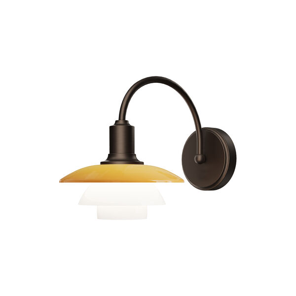 PH 2/2 Wall Lamp Centenary Edition, amber/opal white, Louis Poulsen