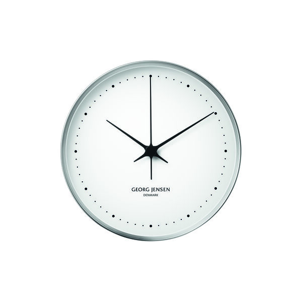Koppel Wanduhr, weiß/stahl Koppel Wanduhr, weiß/stahl, Georg Jensen