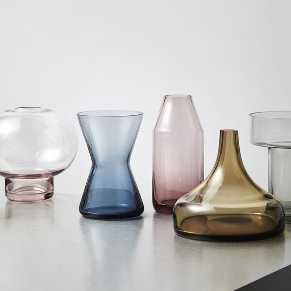 Mittsommer Pfirsichbl&auml;ttrige Glockenblume Mini-Vase 8,6 cm, blau, Orrefors