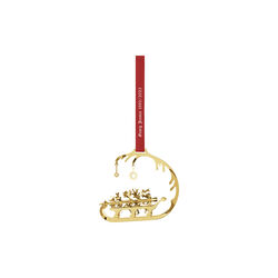 2025 Weihnachtsornament Schlitten, Gold, Georg Jensen
