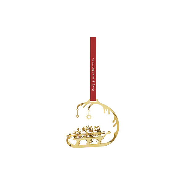 2025 Weihnachtsornament Schlitten, Gold 2025 Weihnachtsornament Schlitten, Gold, Georg Jensen
