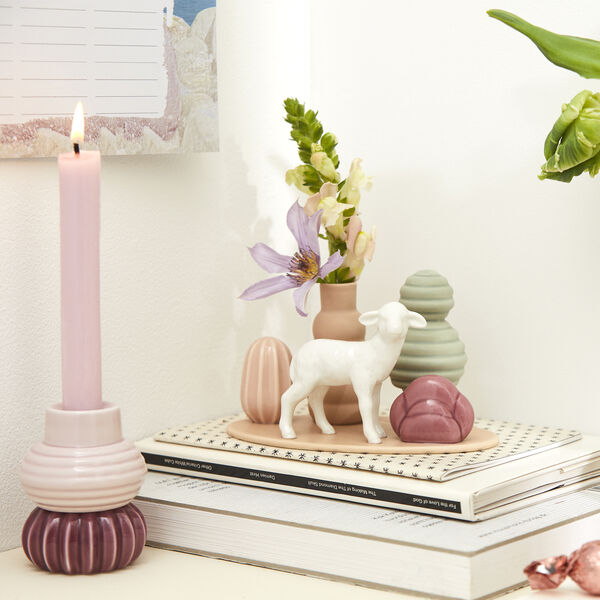 S&uuml;&szlig;e Geschichten Lammvase, altrosa, Dottir Nordic Design
