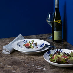 Moderner Teller Blau Mega Gerippt &Oslash; 20 cm, Royal Copenhagen