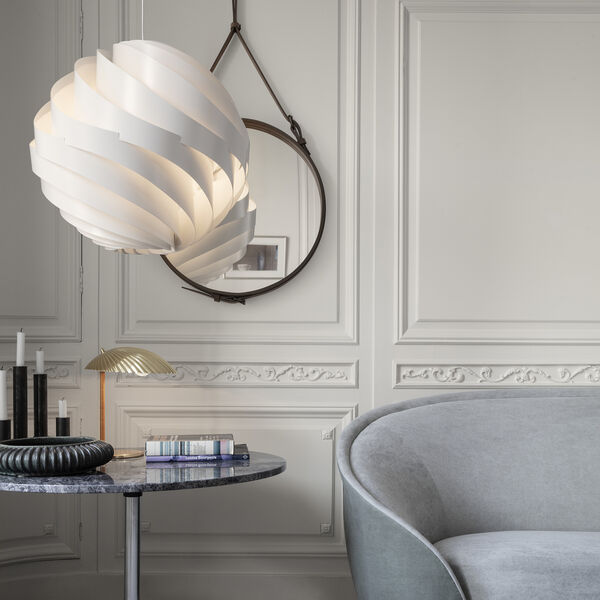 Adnet runder Wandspiegel, hellbraun, GUBI