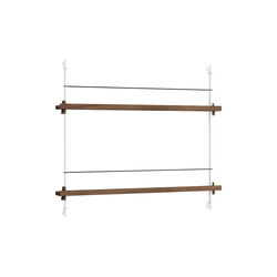 Magazine Shelving Small, smoked oak/white, MOEBE