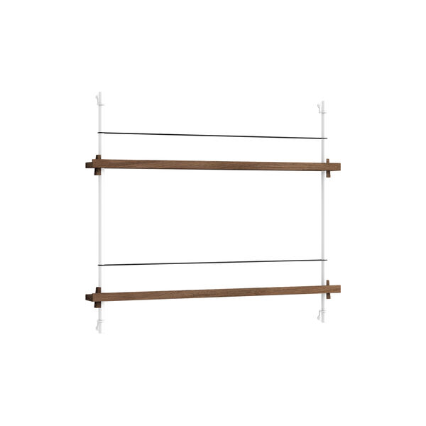 Magazine Shelving Small, smoked oak/white, MOEBE