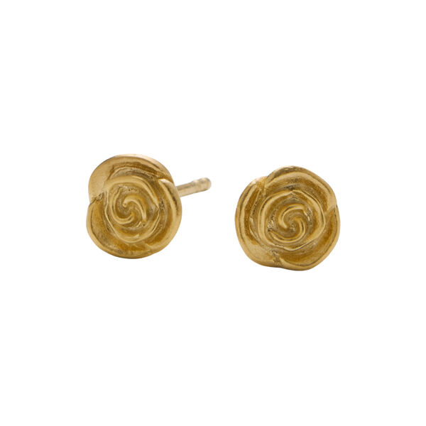 Rose Earsticks Small, gold plated, Pernille Corydon Jewellery