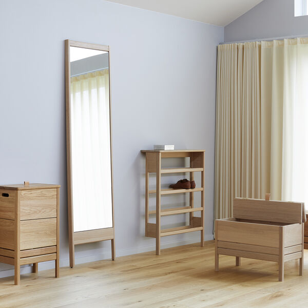 A Line Storage Bench, white oak, Form & Refine