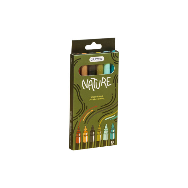 Nature Markers 1mm  6 pcs., Crateit