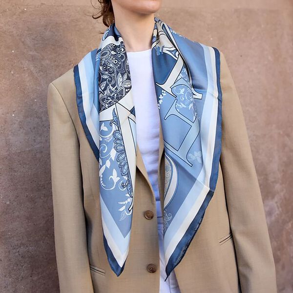 MONOGRAM&nbsp;Schal, blau, Bella Ballou