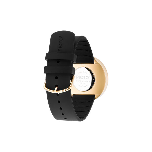 PICTO Wrist Watch, black/gold/black PICTO Wrist Watch, black/gold/black, Picto