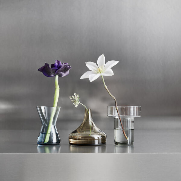 Mittsommer Hornklee Mini-Vase 8,8 cm, grau, Orrefors