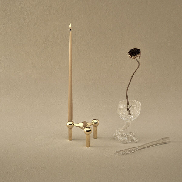 STOFF Nagel Kerzenhalter, Messing, STOFF Nagel