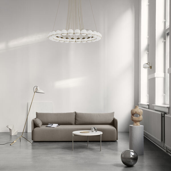 Model 237/1 Wall Lamp, opaline/champagne Model 237/1 Wall Lamp, opaline/champagne, Astep