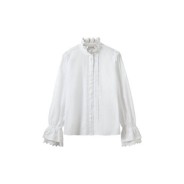 SERENASW EMBROIDERED DETAIL SHIRT, snow white, Sofie Schnoor