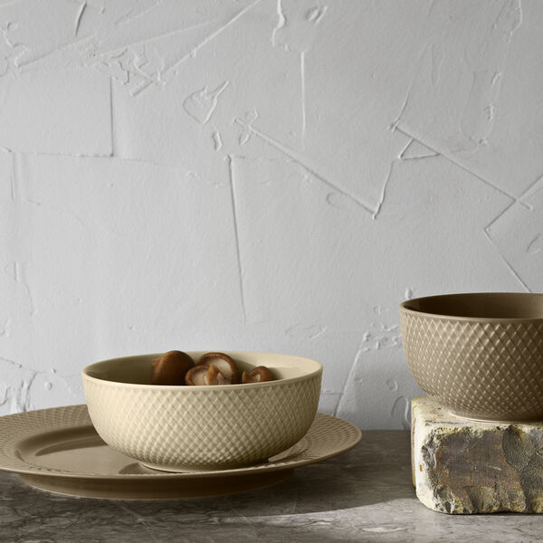 Rhombe Earth sch&uuml;ssel, marble, Lyngby Porcel&aelig;n