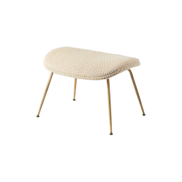 Beetle Ottomane vollgepolstert, Dora Boucl&eacute; 0002/Antikmessing, GUBI