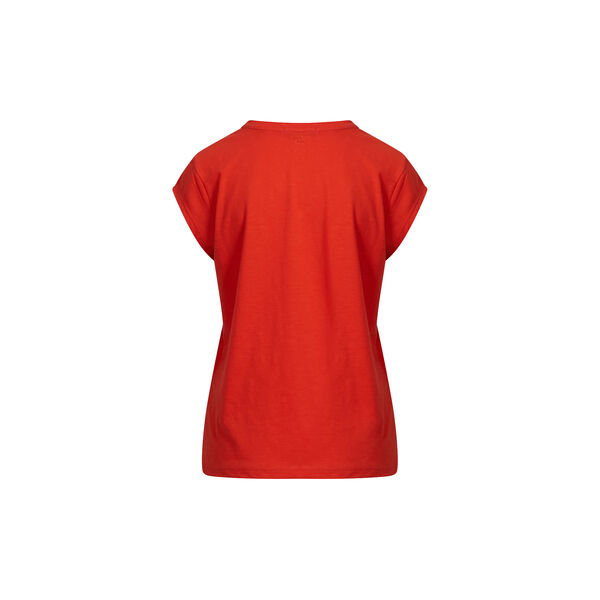 CC Heart Basic T-Shirt mit V-Ausschnitt, red lips, Coster Copenhagen