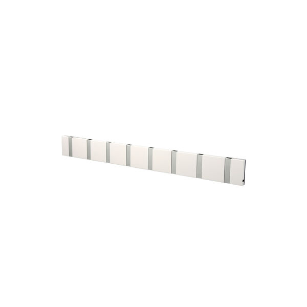 KNAX Horizontal 8 Coat Rack, white/grey, LoCa