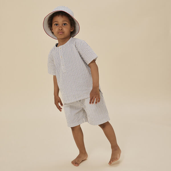 Ace Fischerhut, stripe bluie, Konges Sl&oslash;jd