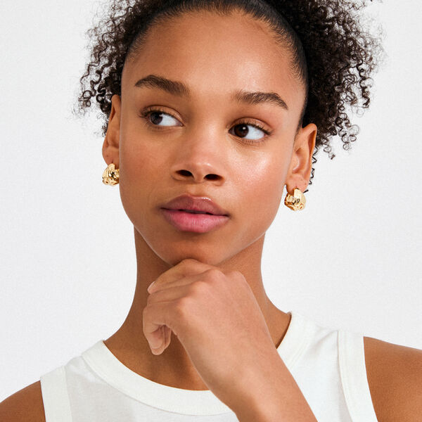 JOHNNIE ohrringe, vergoldet, Pilgrim