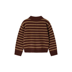 Teno Polo Knitwear, dark wheat stripe, MarMar Copenhagen