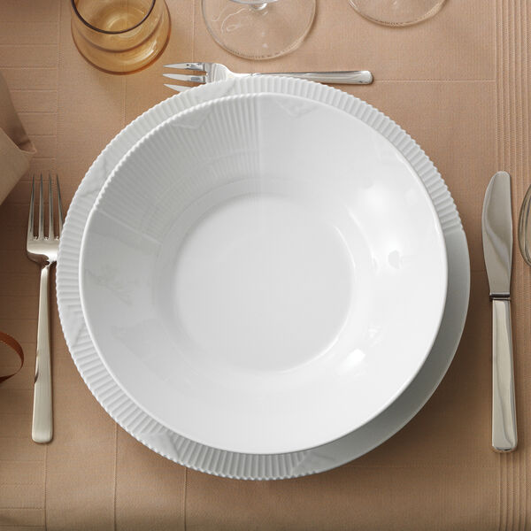 Elements Wei&szlig; tiefer Teller, 25 cm, Royal Copenhagen