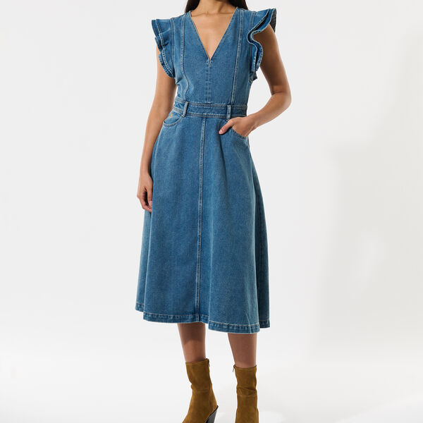 EdissaDEA NS Kleid, light denim blue, Dea Kudibal