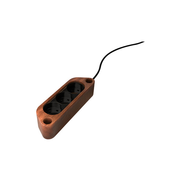 Power Strip for TV Stand, walnut/black, KRISTIAN JUUL