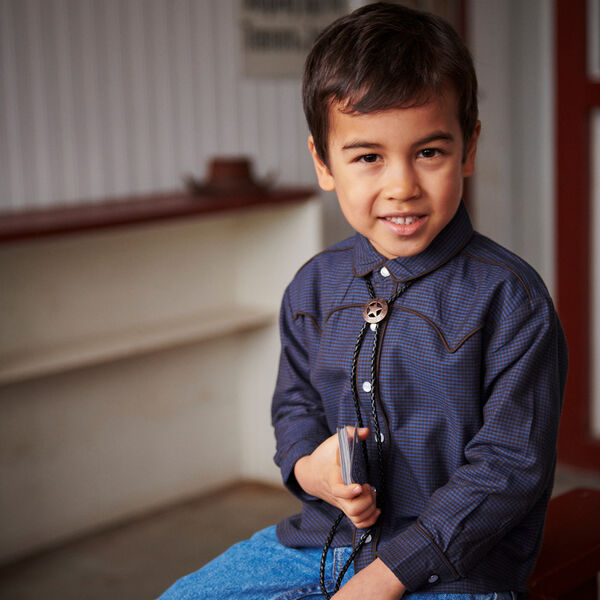 Kariertes Cowboy-Hemd, brown/blue check comb., Copenhagen Colors Organics