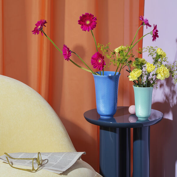 Rhombe Color Vase, aqua, Lyngby Porcel&aelig;n