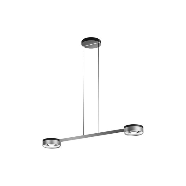 BLADE S2 SLIM Pendant, matt black/satin silver, LIGHT-POINT