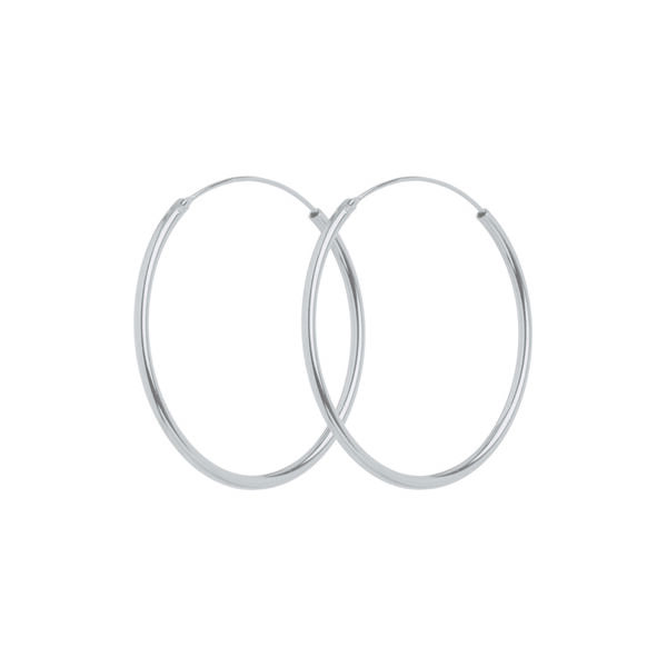Mini Plain Hoop Ohrringe, silber, Pernille Corydon Jewellery