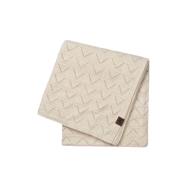 Knitted Plaid Mauntain, beige melange, By LOHN