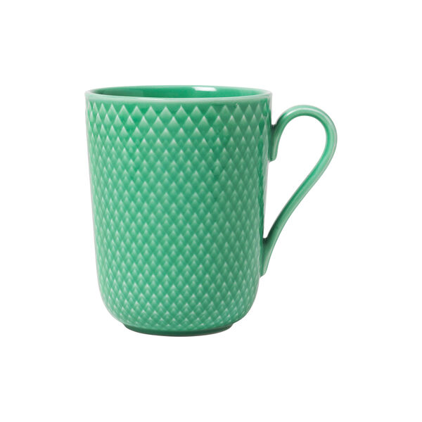 Rhombe Color Mug with Handle, green, Lyngby Porcel&aelig;n