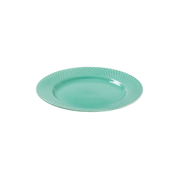 Rhombe Color Lunch Plate &Oslash; 21 cm, aqua, Lyngby Porcel&aelig;n