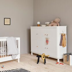 Wood Multi Cupboard 3 Doors, white, Oliver Furniture