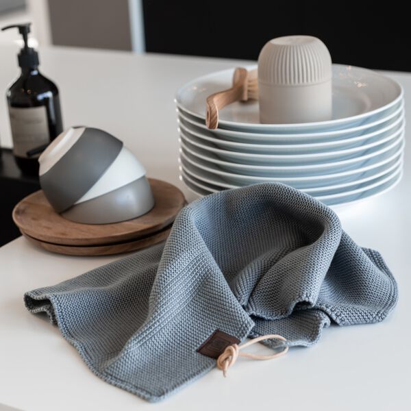 Knitted Towel, spanish grey, By LOHN